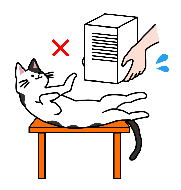 封入する作業スペースがない